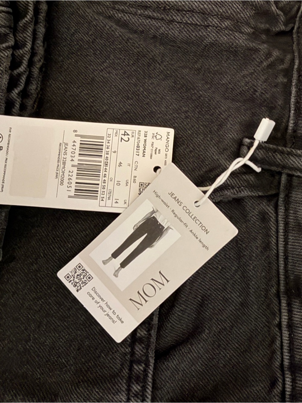 Mango Black Boyfriend Jeans MOM Style